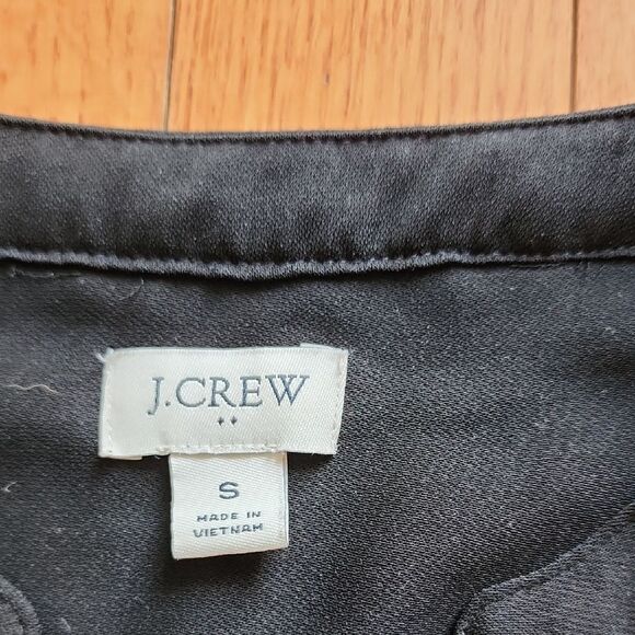 J. Crew Elegant Black Button-Front Jumpsuit- Women's Size Small - Picture 2 of 5